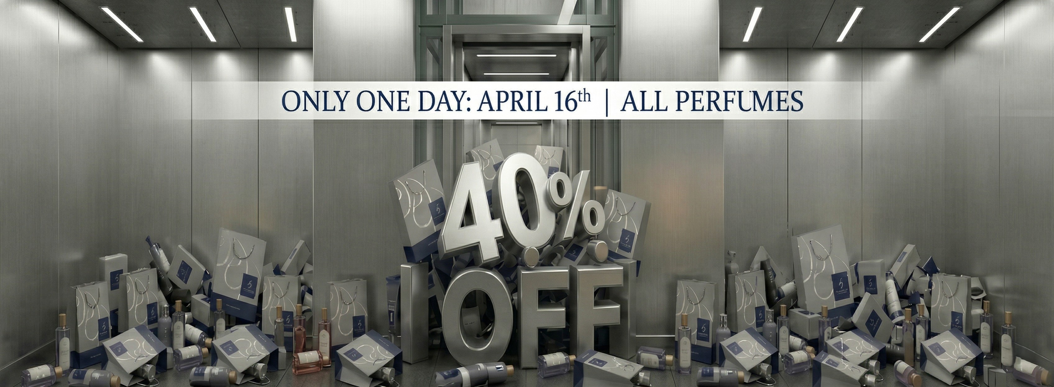 April 16 — for one day only! 40% off all our perfumes!