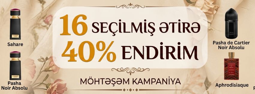 Seçilmiş 16 məhsul bu ayın sonunadək 40% Endirimlə