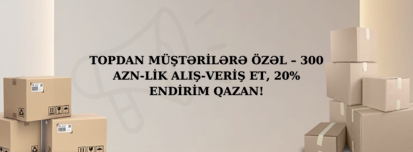 Bizi seçən topdan alıcılar və yeni ticarətə başlamaq istəyənlər üçün əla təklifimiz var!