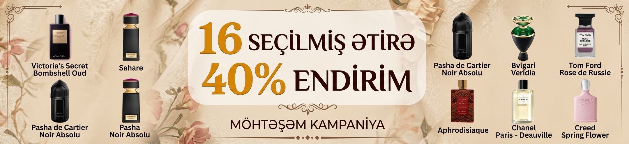 Seçilmiş 16 məhsul bu ayın sonunadək 40% Endirimlə