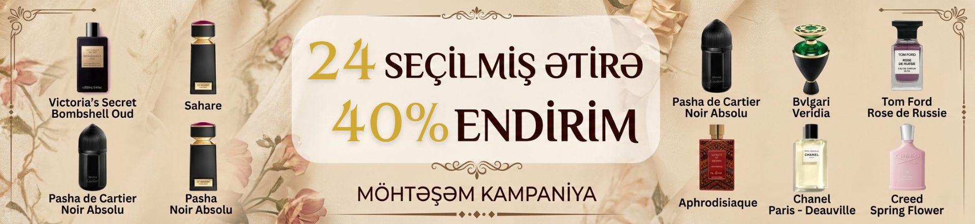 Seçilmiş 24 məhsul bu ayın sonunadək 40% Endirimlə