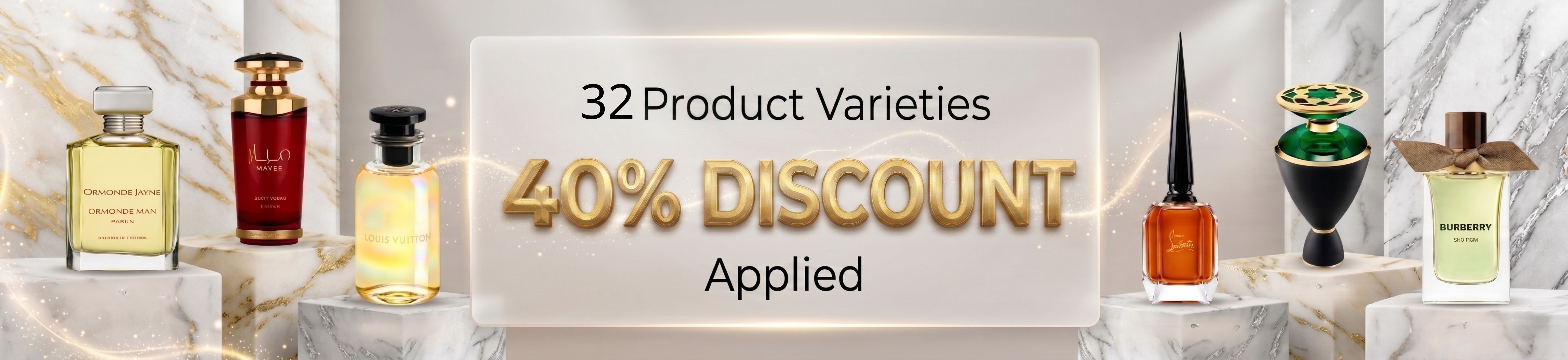 32 selected products with 40% discount until the end of this month