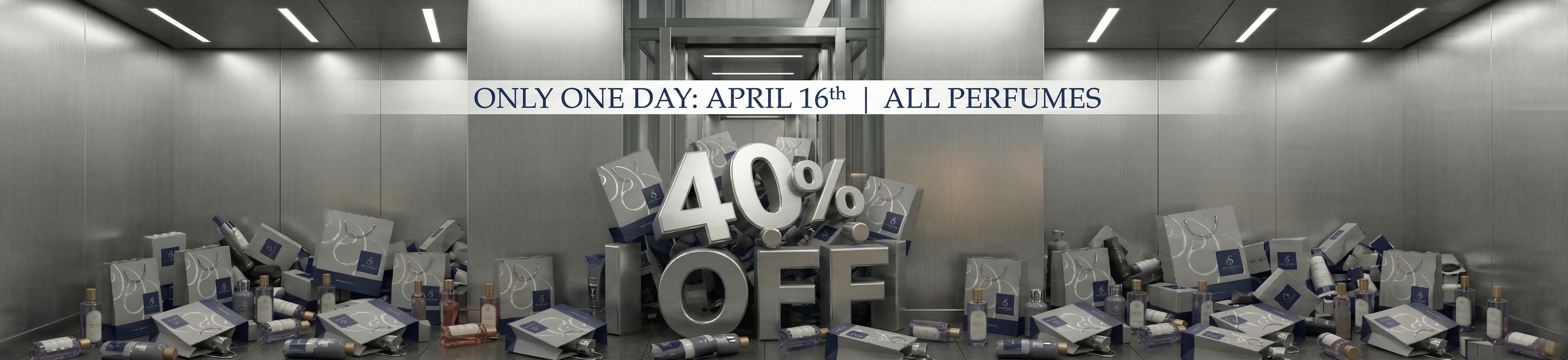 April 16 — for one day only! 40% off all our perfumes!